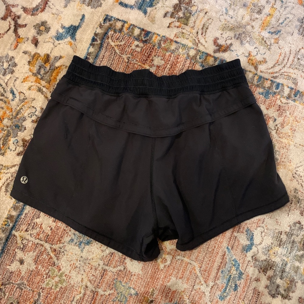 Black lululemon tracker shorts size 8